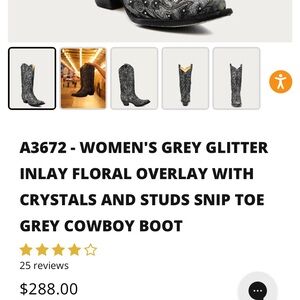 Corral Black Glitter Heeled Boots